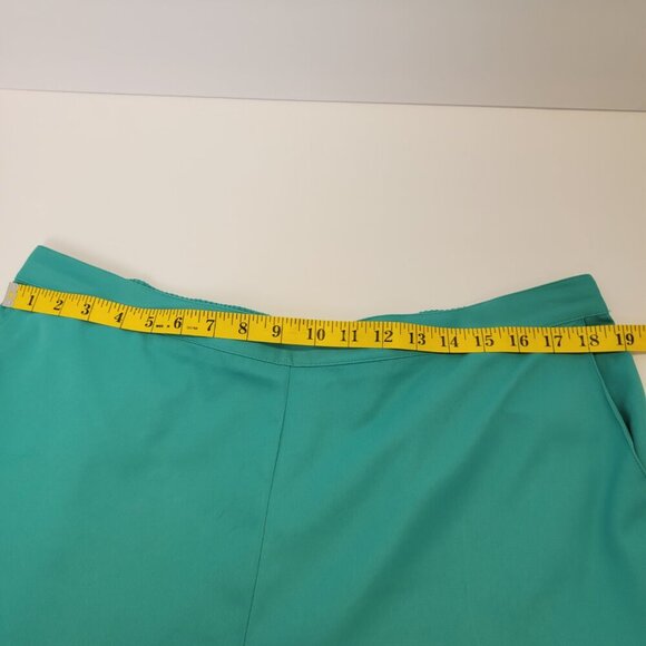 Alfred Dunner Womens Sea Green Embroidered Beaded Lightweight Pants 16 - Picture 5 of 9